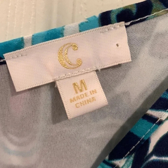 Elegant Blue and White Patterned Dress - Picture 6 of 8